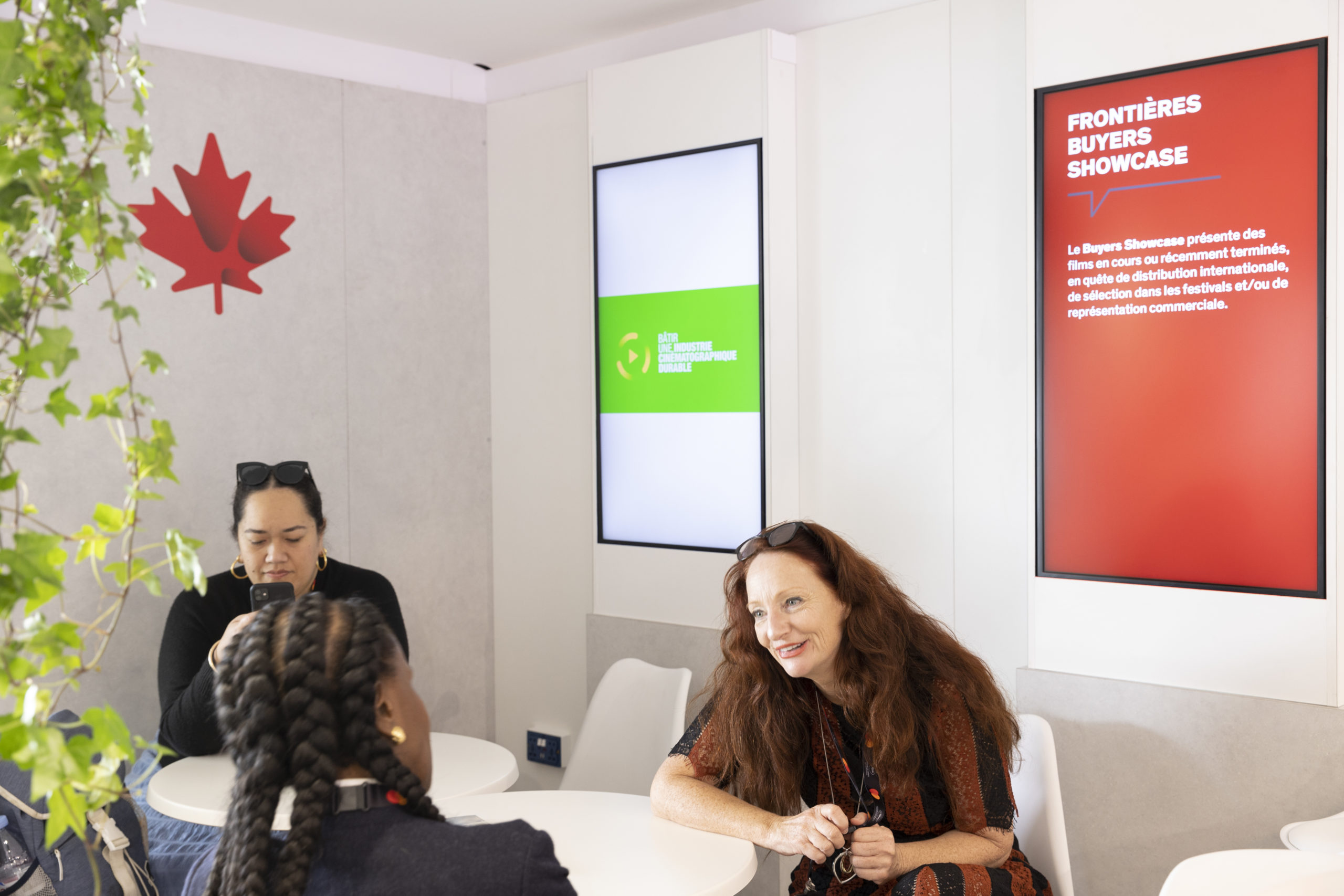 People at Cannes Canada Pavilion